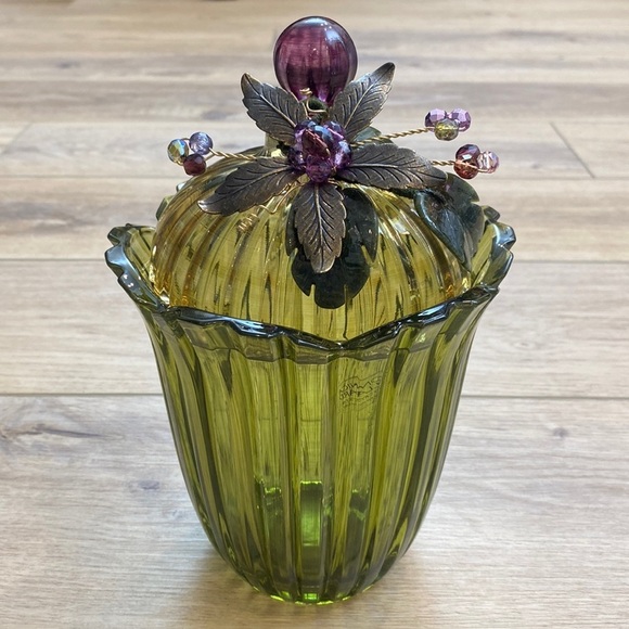 Monica Willard Hand Painted‎ Crystal Jar - Picture 1 of 11